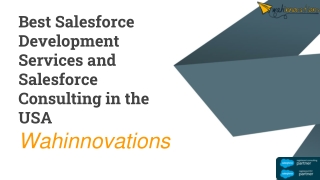 Best Salessalesforce Development Services and Salesforce Consulting in the USA Wahinnovations