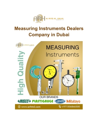 Measuring Instruments Dealers Company in Dubai