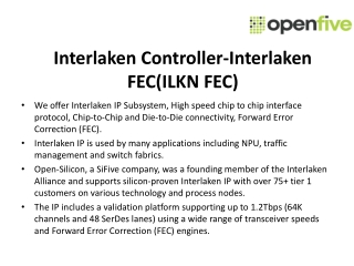 Interlaken Controller-Interlaken FEC (ILKN FEC)