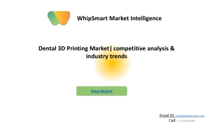 Dental 3D Printing Market competitive analysis & industry trends