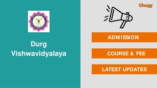 Durg Vishwavidyalaya - [DV], Durg