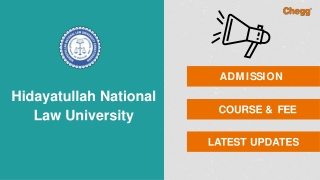 Hidayatullah National Law University - [HNLU],