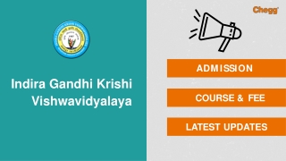Indira Gandhi Krishi Vishwavidyalaya - [IGAU], Raipur