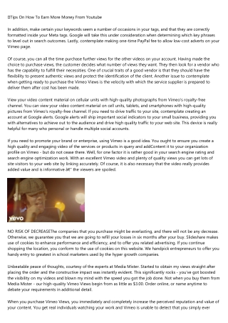 Sage Advice About buy real vimeo views From a Five-Year-Old