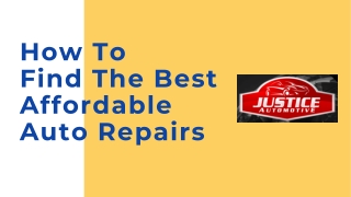 Affordable Auto Repairs