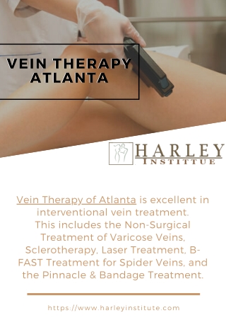 Professional Vein Therapy in Atlanta by Harley Institute