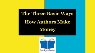 Three Basic Ways  How Authors Make Money