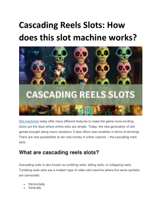 Cascading Reels Slots