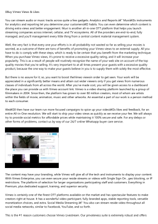 The Most Hilarious Complaints We've Heard About buy real vimeo views