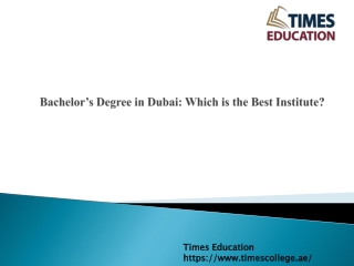 bachelor degree in Dubai