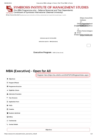 Executive MBA college in Pune _ Part Time MBA in Pune