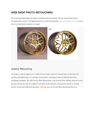 Jewelry Retouching
