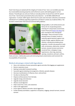 Panch Tulsi Drops Natural Immunity Booster