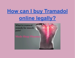 How can I buy Tramadol online legally?