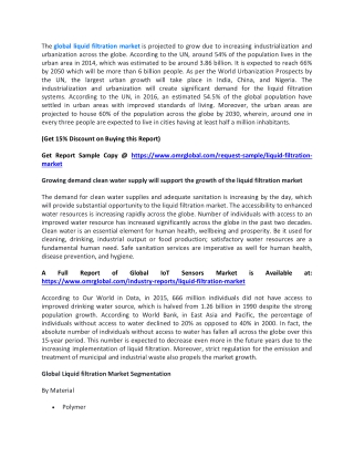 Global Liquid Filtration Market