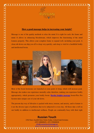 How a good massage helps in increasing your height