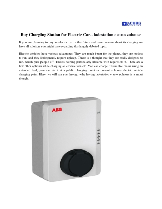 Ladestation e auto zuhause | Chargingshop.eu