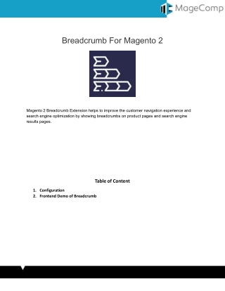 Magento 2 Breadcrumbs