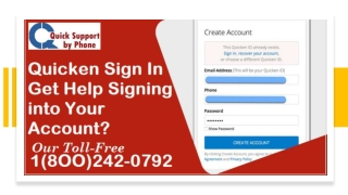 Help(1-800-242-0792)Quicken Sign In -How can you Create a Quicken ID