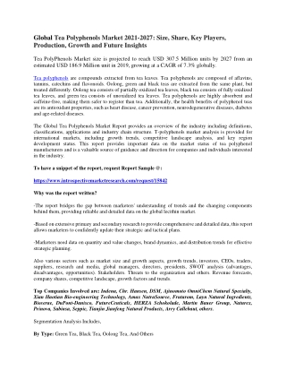 Global Tea Polyphenols Market