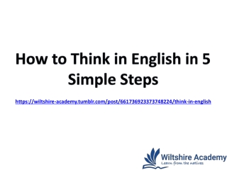 How to Think in English in 5 Simple Steps