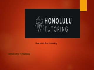 Hawaii Online Tutoring