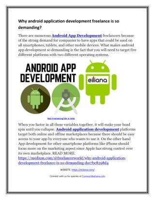 Why android application development freelance is so demanding?