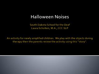 Halloween Noises!