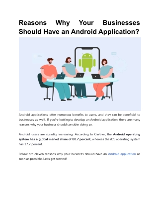 Reasons Why Your Businesses Should Have an Android Application_