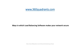 Ways in which Load Balancing Software makes your network secure