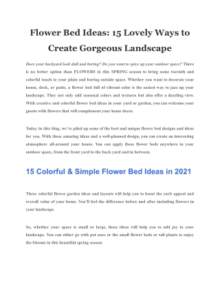 Flower Bed Ideas: 15 Lovely Ways to Create Gorgeous Landscape