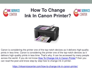 How To Change Ink In Canon Printer