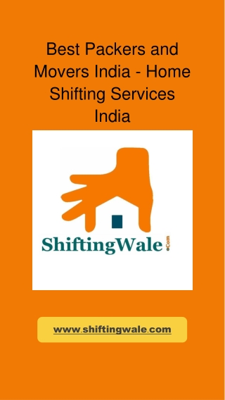 ShiftingWale.Com  Best Packers and Movers  Best Movers & Packers in India