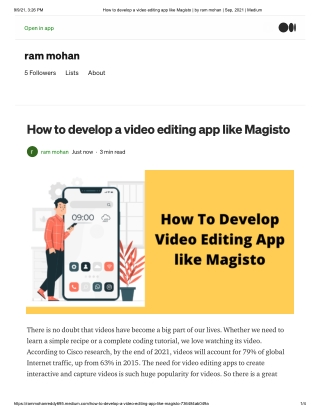 How to develop a video editing app like Magisto