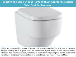 Improve The Value Of Your Home With An Appropriate Square Toilet Seat Replacement