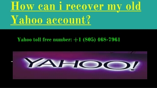 How can i recover my old Yahoo account?