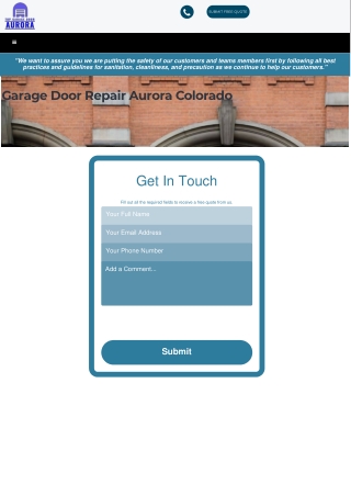 Garage door repair aurora Colorado