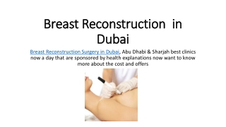 Breast Reconstruction  in  Dubai