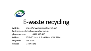 e waste recycling