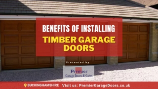 Benefits of Installing Timber Garage Doors