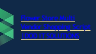 Best Flower Store Multi Vendor Script - Readymade Clone Scipt