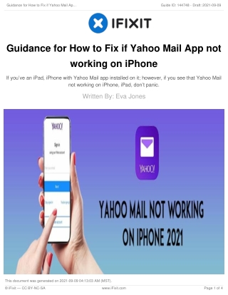 How to if Yahoo Mail App not working on iPhone