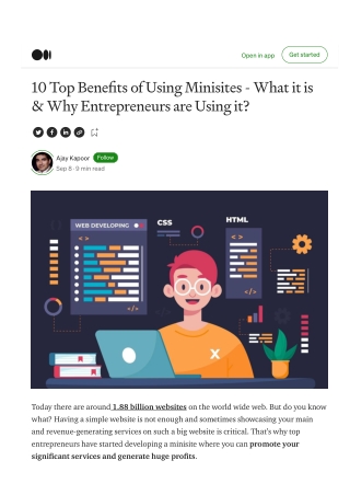 10 Top Benefits of Using Minisites - What it is & Why Entrepreneurs are Using it