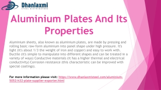 Aluminium Plates And Its Properties