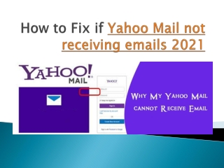 How to FIx if Yahoo Mail not receiving emails 2021