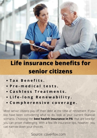 Life insurance benefits for senior citizens