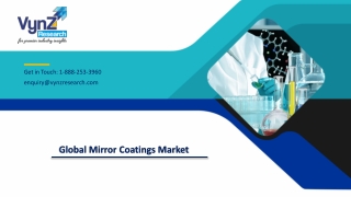 Global Mirror Coatings Market – Analysis and Forecast (2020-2027)