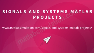 Signals and Systems MATLAB Projects For Engineering Students