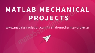MATLAB Mechanical Projects Research Topics