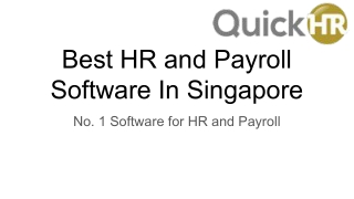 Best HR and Payroll Software In Singapore